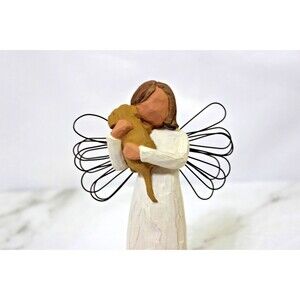 Willow Tree Susan Lordi Angel with Puppy Dog Figurine Angel of Friendship 1999